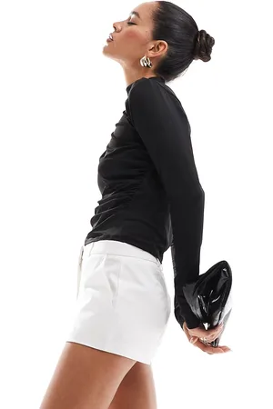 VERO MODA Top fruncido de manga larga de punto liso de