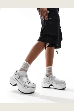 Crocs Zuecos plateados metalizados Stomp de