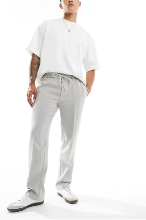 ASOS Joggers de vestir grises de pernera recta de
