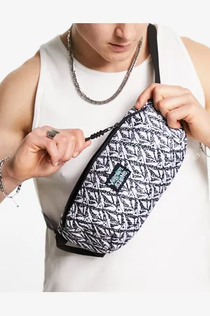 Volcom Riñonera blanca y negra con estampado geométrico Hager de