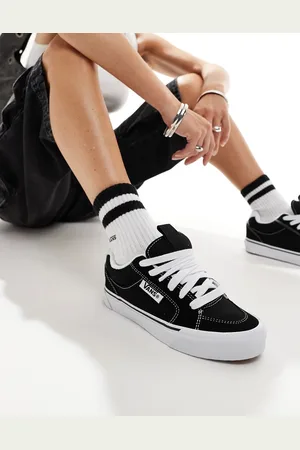 Vans Zapatillas deportivas blancas y negras con suela gruesa Chukka Push de