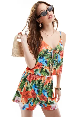 Miss Selfridge Top de tirantes con lazada delantera y de -Multicolor