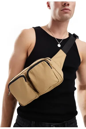 ASOS Riñonera color con detalle de bolsillo de -Beis neutro