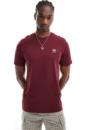 adidas Camiseta burdeos con logo Trefoil Essentials de -Rojo