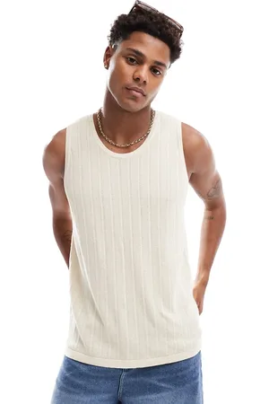 Abercrombie & Fitch Camiseta color sin mangas de punto de -Beis neutro