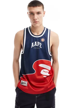 A Bathing Ape Camiseta sin mangas con logo de