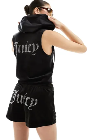 Juicy Couture Chaleco de chándal de velour con detalle de strass de (parte de un conjunto)