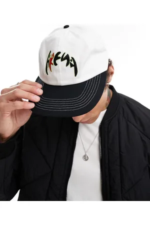 ASOS Gorra de béisbol con bordados y pespuntes en contraste de -Blanco
