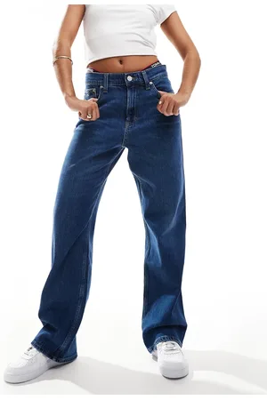 Tommy Hilfiger Vaqueros de corte recto y talle medio con lavado oscuro Betsy de -Azul