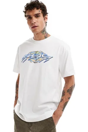 Weekday Camiseta blanca extragrande con estampado gráfico robótico de