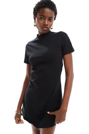 Noisy May Vestido corto de corte skater con cuello alzado de