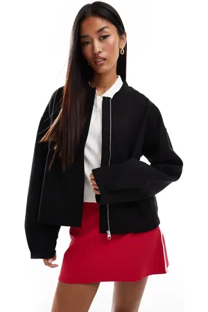 Pieces® Chaqueta bomber corta negra de