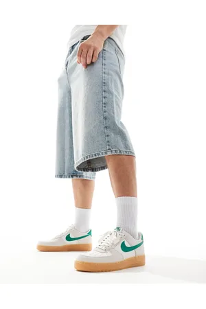 Nike Zapatillas de deporte blancas y verdes Air Force 1 