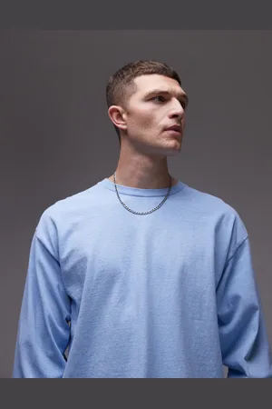 Topman Camiseta de manga larga con lavado envejecido de