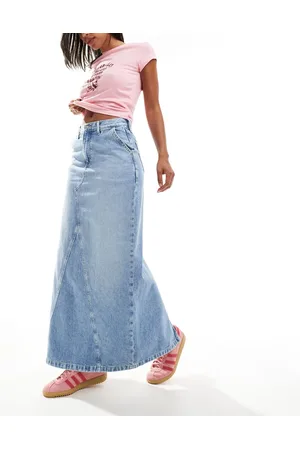Tommy Hilfiger Falda vaquera larga con lavado claro Claire de -Azul