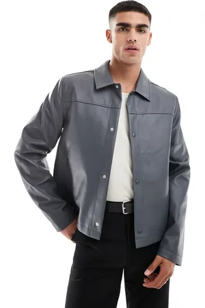 ASOS Chaqueta Harrington de cuero sintético de