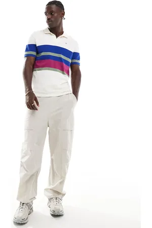 GANT Polo color lavado a rayas de colores con logo de escudo bordado de -Blanco