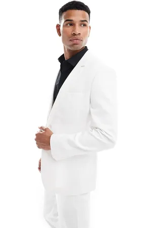 ASOS Chaqueta de traje blanca de corte slim de