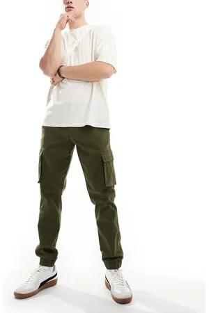 Only & Sons Pantalones caquis cargo de corte tapered con bajos ajustados de -Verde