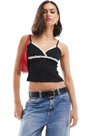 ASOS Top de tirantes con estampado de lunares de