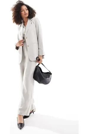 VERO MODA Americana de sastre color arena melange de (parte de un conjunto)-Beis neutro
