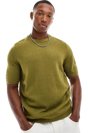 ASOS Camiseta de punto ligero cepillado de -Verde
