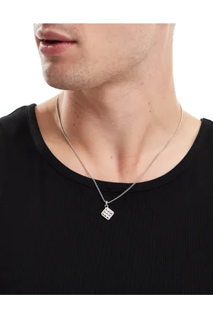 FADED FUTURE Collar con colgante con diseño guateado de