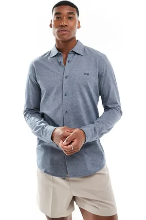 HUGO BOSS Camisa de corte slim de punto liso Mysoft de