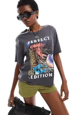 Noisy May Camiseta holgada con estampado "Perfect" de