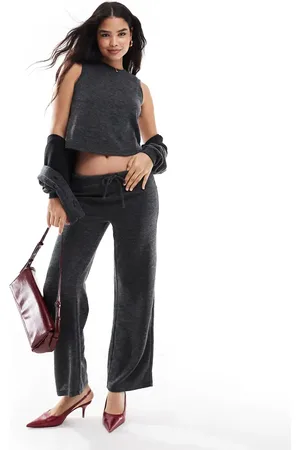 VILA Pantalones de pernera ancha de punto premium Mix & Match de (parte de un conjunto)