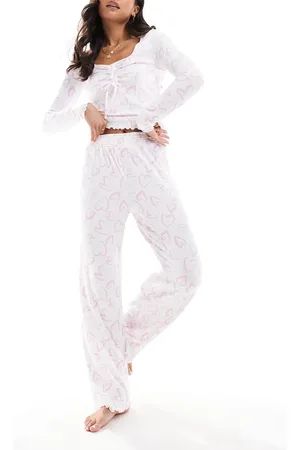 Boux Avenue Pijama color con estampado de corazones de -Blanco