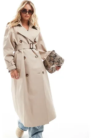 Miss Selfridge Gabardina color con cinturón de -Beis neutro