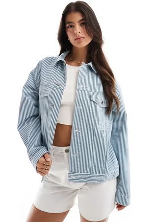 ASOS Chaqueta vaquera a rayas estilo wéstern de