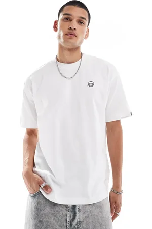 A Bathing Ape Camiseta blanca de manga corta y corte cuadrado de
