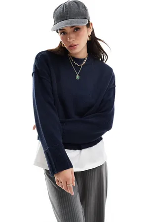 ASOS Jersey de líneas depuradas con cuello redondo de