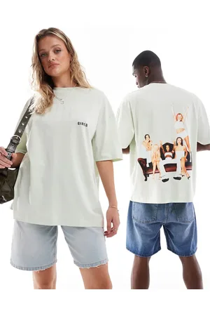 ASOS Camiseta verde pastel unisex extragrande con estampado de las Spice Girls de