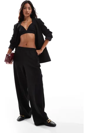 ONLY Pantalones de sastre negros de corte recto de (parte de un conjunto)