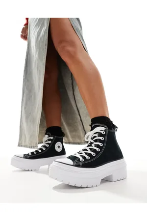 Converse Zapatillas de deporte negras con tacón Chuck Taylor All Star Lugged Hi de