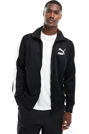 PUMA Chaqueta de chándal negra Iconic T7 de
