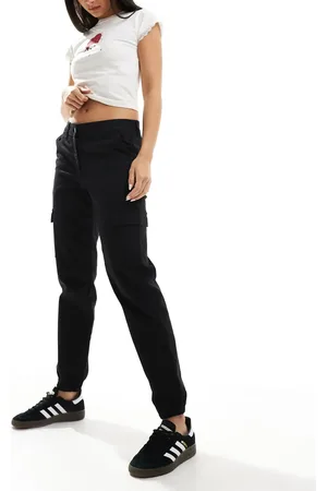 JJXX Pantalones cargo negros con bajos ajustados de