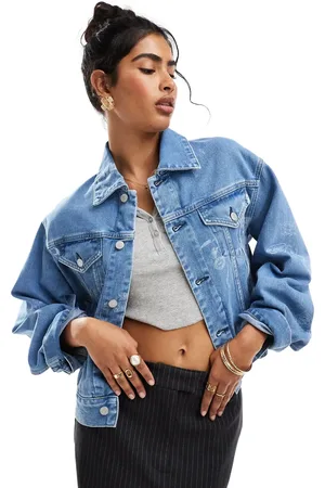Carhartt Chaqueta vaquera con estampado de sellos de