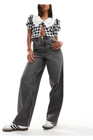 Miss Selfridge Vaqueros gris lavado holgados de