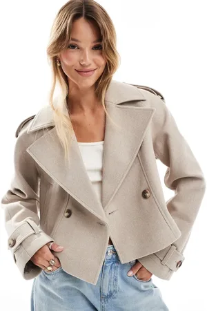 ASOS Gabardina de vestir corta color de -Marrón