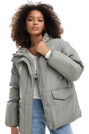 ASOS Chaqueta de plumas extragrande con capucha de -Blanco