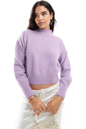 & OTHER STORIES Jersey con cuello alzado de -Morado