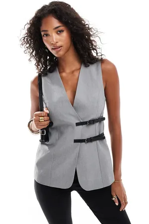 ASOS Chaleco largo con cinturón de