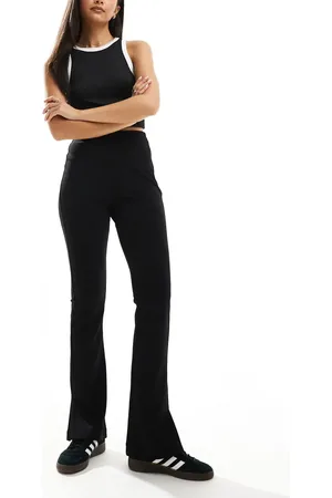 JJXX Pantalones de campana negros de talle alto de