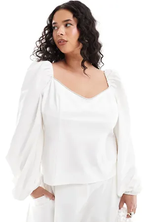Pretty Lavish Top corsetero color con abalorios de -Blanco