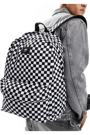 Vans Mochila blanca y negra a cuadros Old Skool de -Multicolor