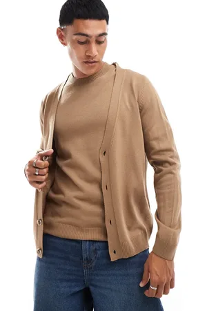 ASOS Cárdigan marrón de punto de (parte de un conjunto)
